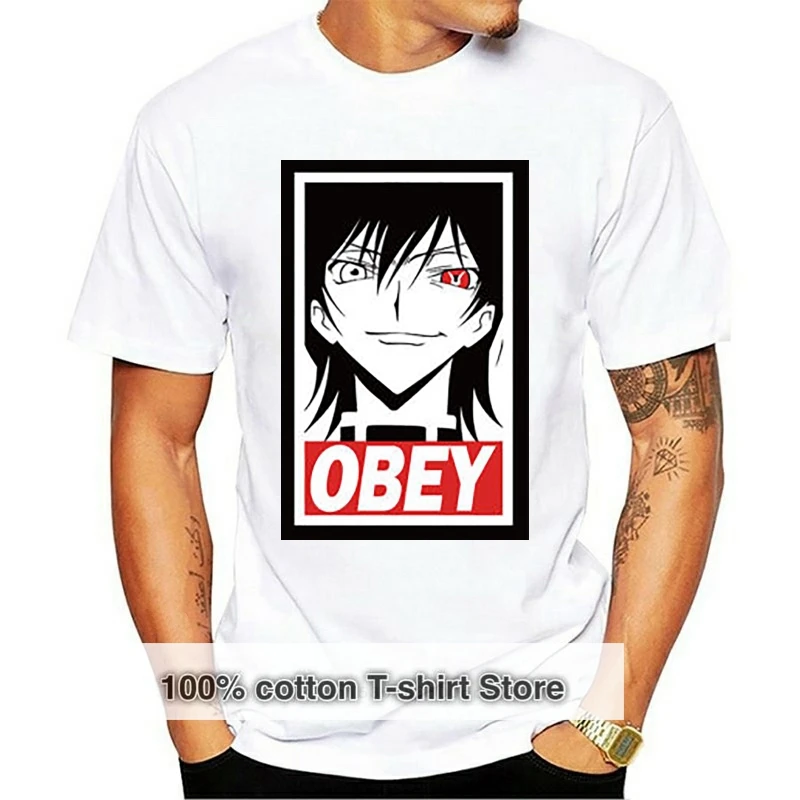 Мужская футболка с принтом из Аниме Code geass Lelouch, облегающая хлопковая футболка, Мужская хлопковая футболка с принтом, футболка
Мужская футболка с принтом из Аниме Code geass Lelouch, облегающая хлопковая футболка, Мужская хлопковая футболка с принтом, футболка