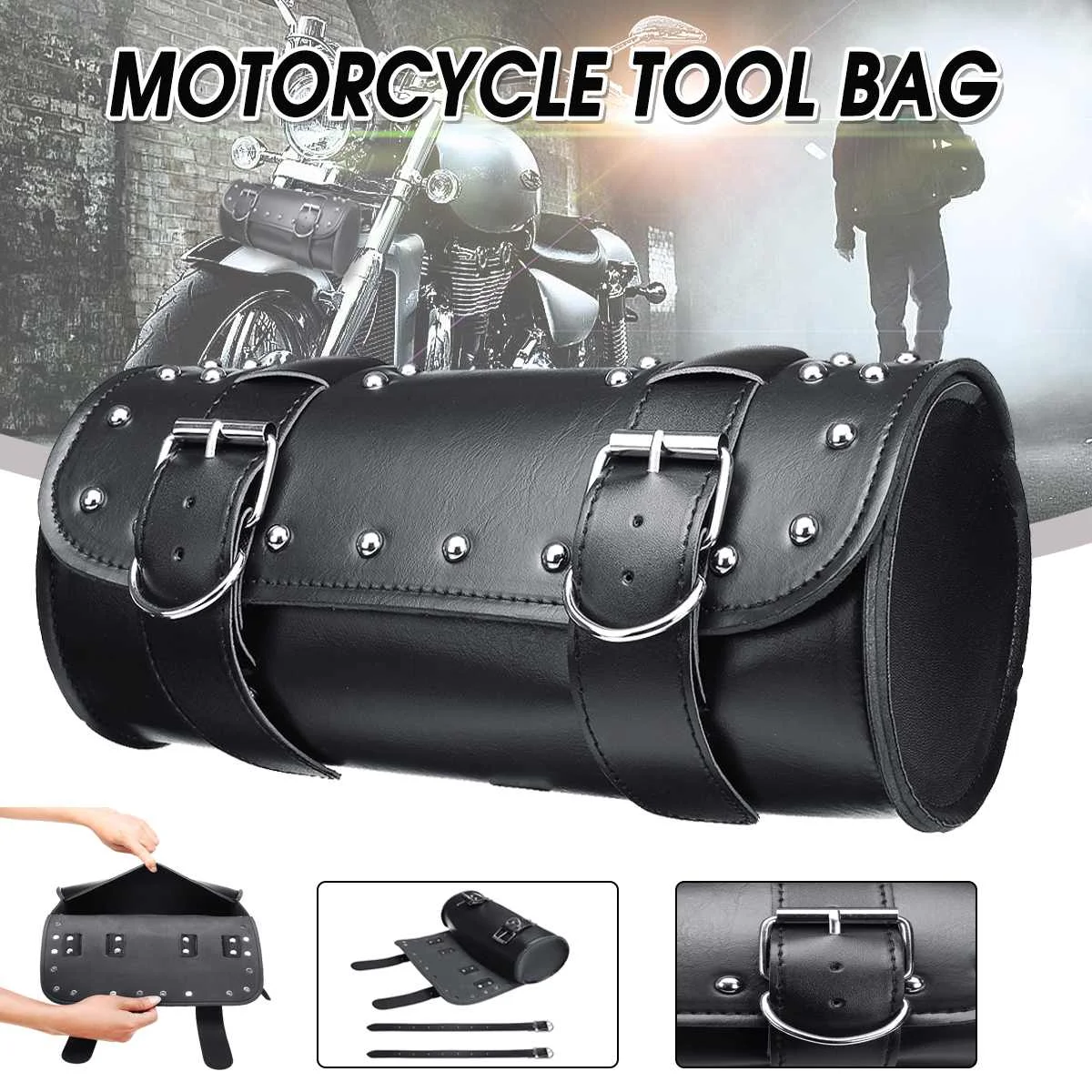Front Universal Motorcycle Saddlebags Front Fork Tool Pouch Luggage Leather Storage For Chopper Bobber Cruiser
Front Universal Motorcycle Saddlebags Front Fork Tool Pouch Luggage Leather Storage For Chopper Bobber Cruiser