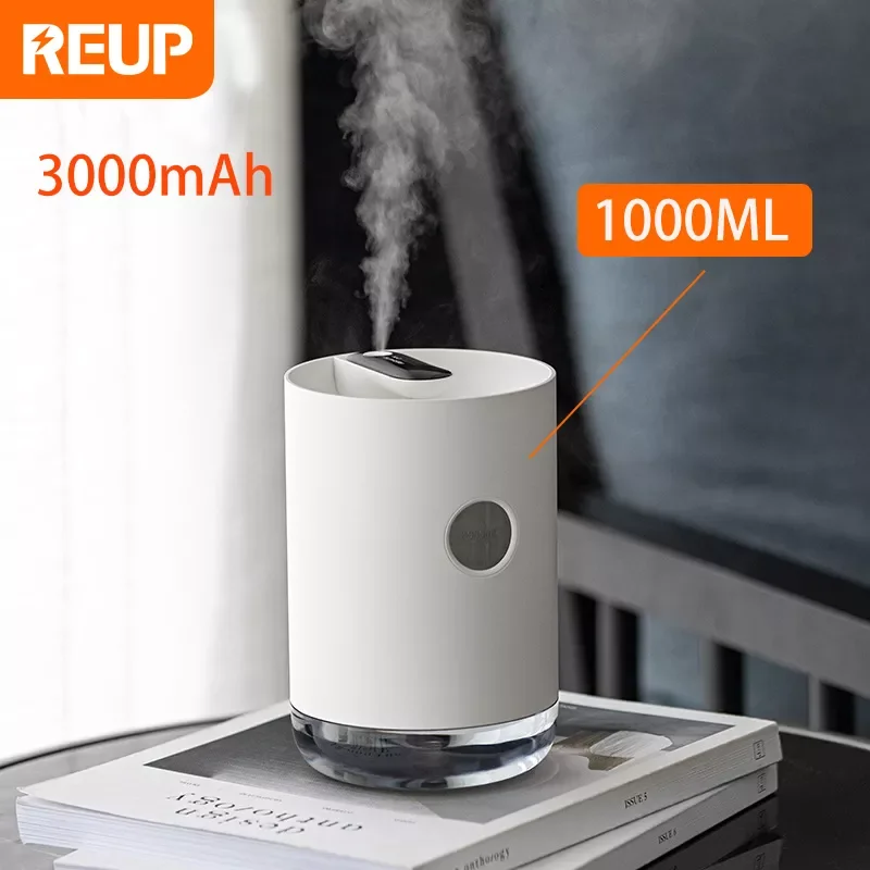 

Домашний увлажнитель воздуха на 1 л, 3000 мА · ч, портативный беспроводной USB-увлажнитель воздуха с распылителем для ароматерапии