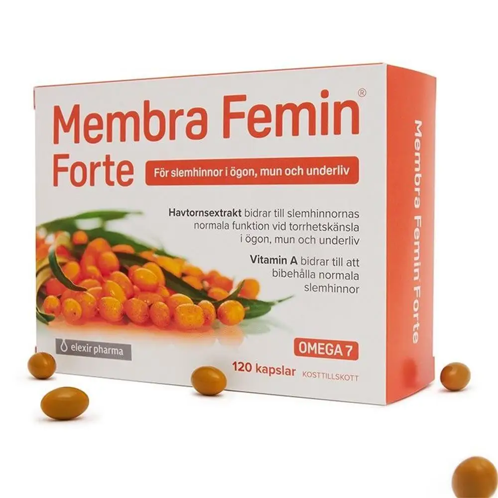 

ELEXIR PHARMA Membra Femin Forte Organic Sea buckthorn fruit oil OMEGA-7 Gastrointestinal protects heart liver Healthy 120caps