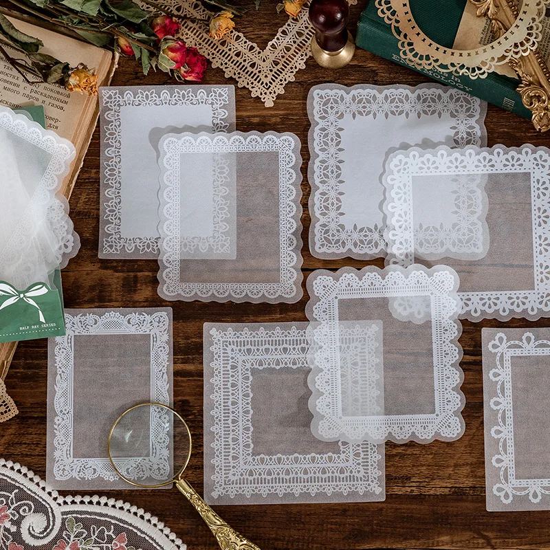 30sheet/pc Lace Light Paper Decoration Scrapbook Papers Non-sticky Translucent Album Flower Bouquet Wrapping Art Paper A409
30sheet/pc Lace Light Paper Decoration Scrapbook Papers Non-sticky Translucent Album Flower Bouquet Wrapping Art Paper A409
