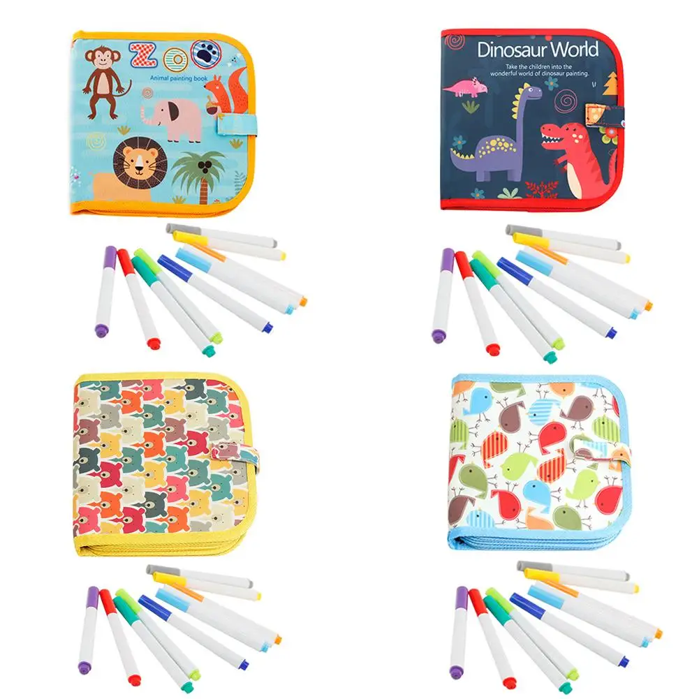 Cartoon Magic Kids Water Drawing Book Coloring Book Graffiti Tool with 12pcs Pen Dust-Free Liquid Clear and Bright Brush
Cartoon Magic Kids Water Drawing Book Coloring Book Graffiti Tool with 12pcs Pen Dust-Free Liquid Clear and Bright Brush