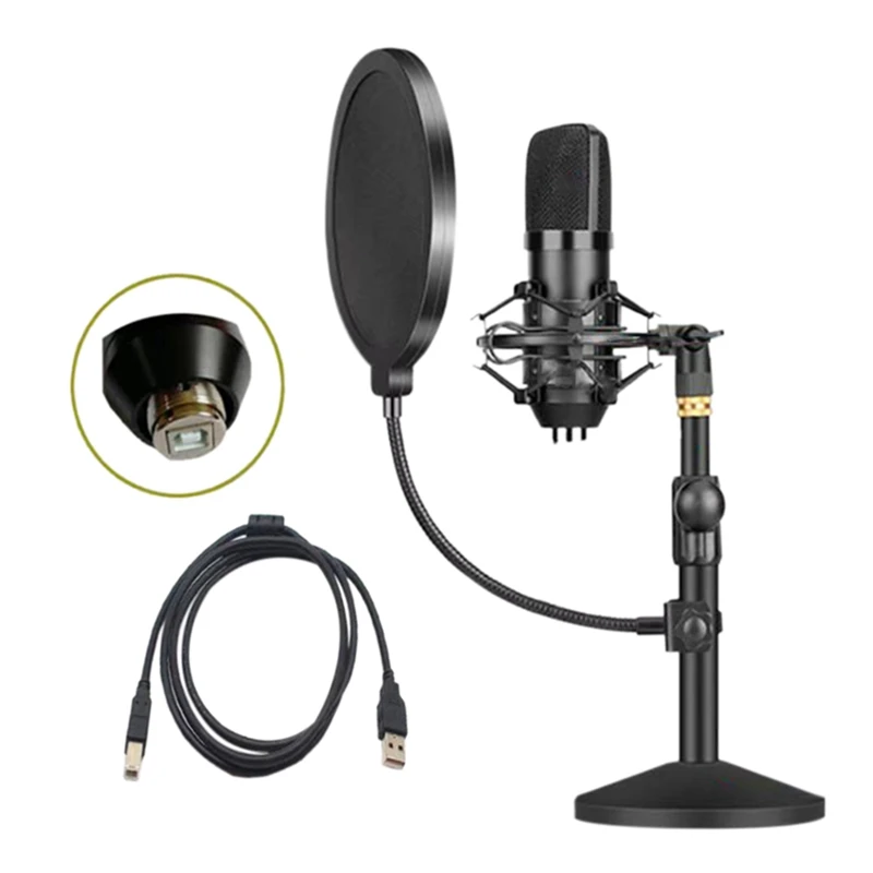 192K High Sampling Rate Computer USB Microphone Recording Microphone Stand Sound Card K Song Set
192K High Sampling Rate Computer USB Microphone Recording Microphone Stand Sound Card K Song Set