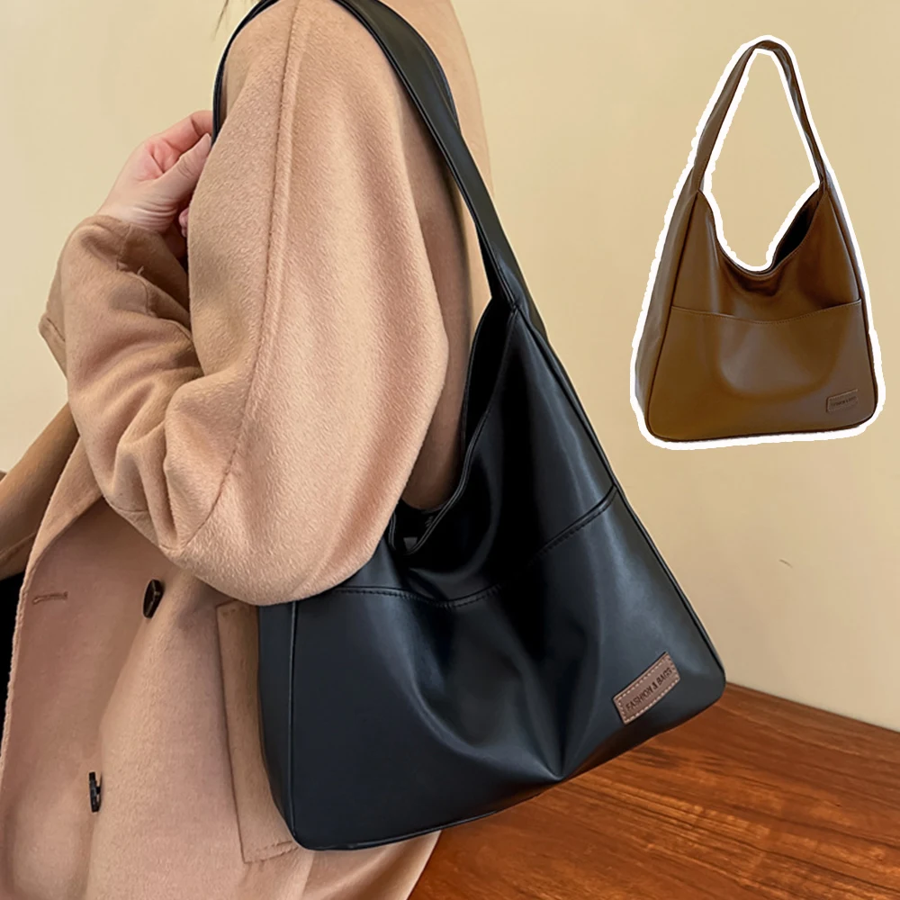 New Vintage Tote Bag Large Capacity Bag For Women PU Leather Simple Soft Solid Color Single Shoulder Bags Female Fashion Decor
New Vintage Tote Bag Large Capacity Bag For Women PU Leather Simple Soft Solid Color Single Shoulder Bags Female Fashion Decor