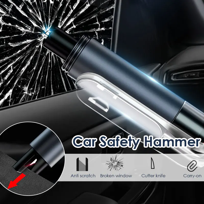 Alloy Car Safety Hammer Seat Belt Cutter Auto Window Glass Breaker Tool Escape Emergency Hammer Life-saving Rescue Accessory
Alloy Car Safety Hammer Seat Belt Cutter Auto Window Glass Breaker Tool Escape Emergency Hammer Life-saving Rescue Accessory