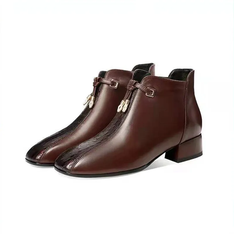 Women Classic Round Toe Comfort Brown Autumn Short Ankle Boots Lady Black Winter Boots for Party Night Club Femmes Bottes F536
Women Classic Round Toe Comfort Brown Autumn Short Ankle Boots Lady Black Winter Boots for Party Night Club Femmes Bottes F536