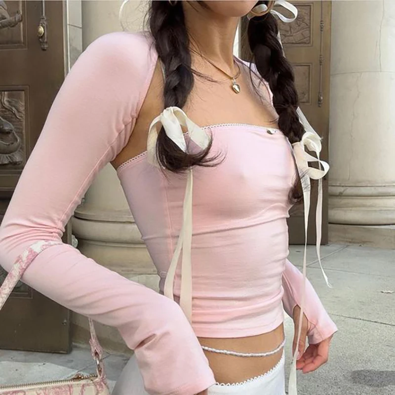 Футболка Y2K с длинным рукавом и воланом, шикарный стиль 2000s, стиль ретро, фея, гранж, короткий топ с открытой спиной, милый комплект из 2 предметов
Футболка Y2K с длинным рукавом и воланом, шикарный стиль 2000s, стиль ретро, фея, гранж, короткий топ с открытой спиной, милый комплект из 2 предметов