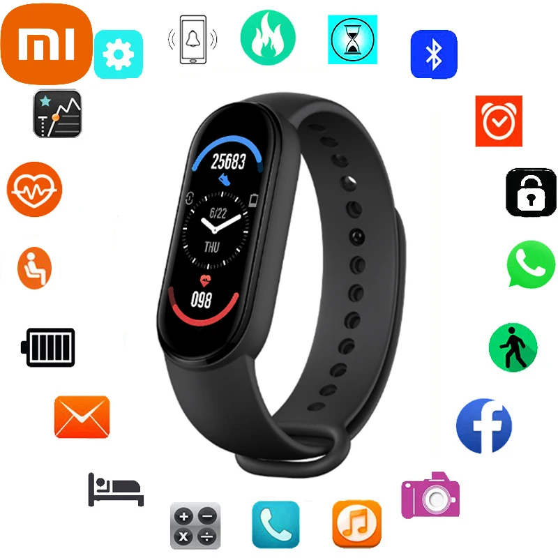 XIAOMI Smart Band M6 Smart Watch Men Women Heart Rate Blood Pressure Monitor Fitness Tracker Smartwatch Smartband Alarm Clock
XIAOMI Smart Band M6 Smart Watch Men Women Heart Rate Blood Pressure Monitor Fitness Tracker Smartwatch Smartband Alarm Clock