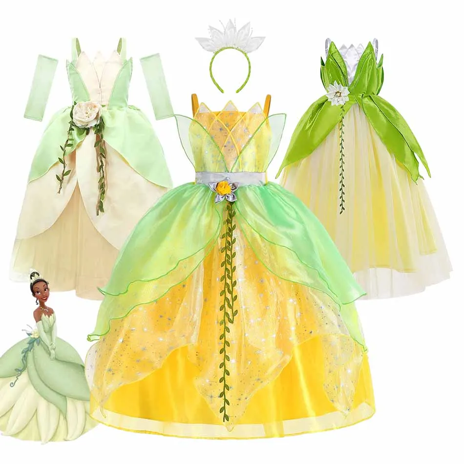 Disney Tiana Princess Costume for Little Girls Princess Dress Birthday Party Fancy Dresses Kids Halloween Outfits Cosplay Dress
Disney Tiana Princess Costume for Little Girls Princess Dress Birthday Party Fancy Dresses Kids Halloween Outfits Cosplay Dress