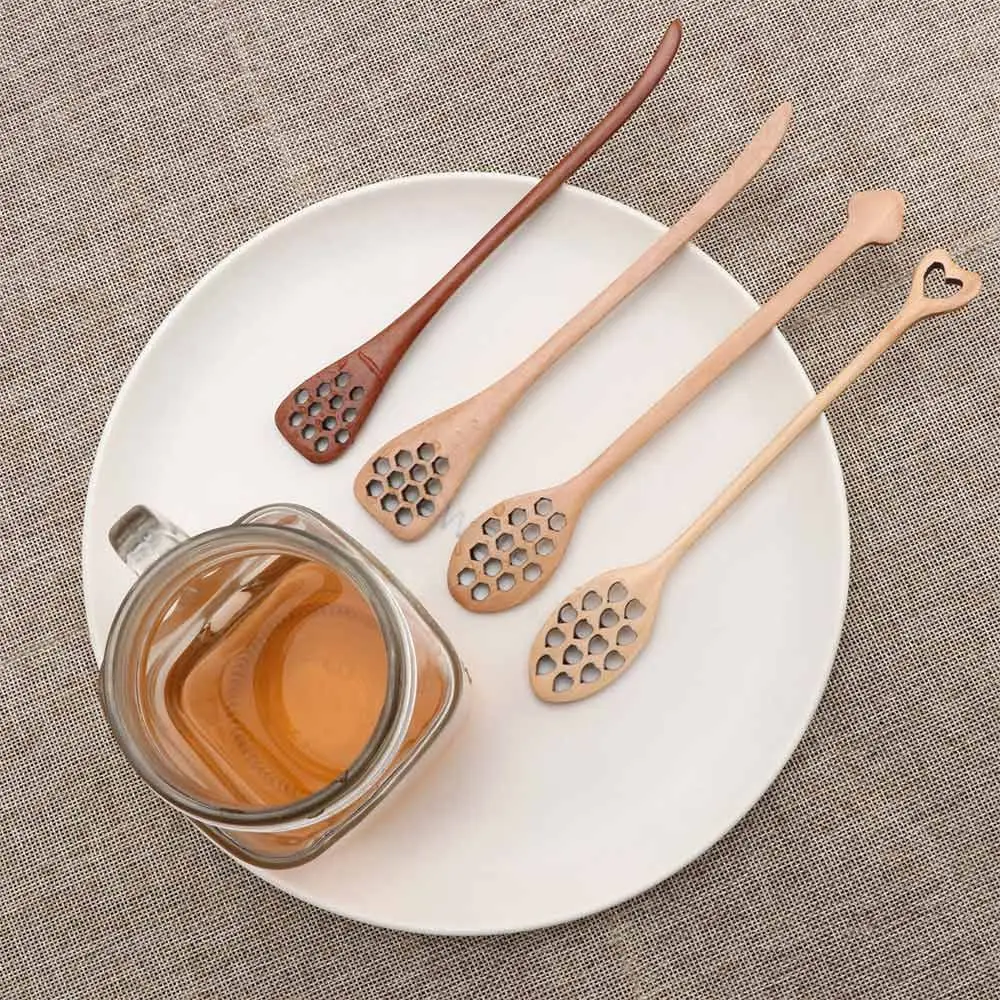 Long Handle Practical Convenient Honey Scoop Hollow Out Heart Shape Wooden Mixing Stick Reusable Milk Coffee Stirrer 
Long Handle Practical Convenient Honey Scoop Hollow Out Heart Shape Wooden Mixing Stick Reusable Milk Coffee Stirrer