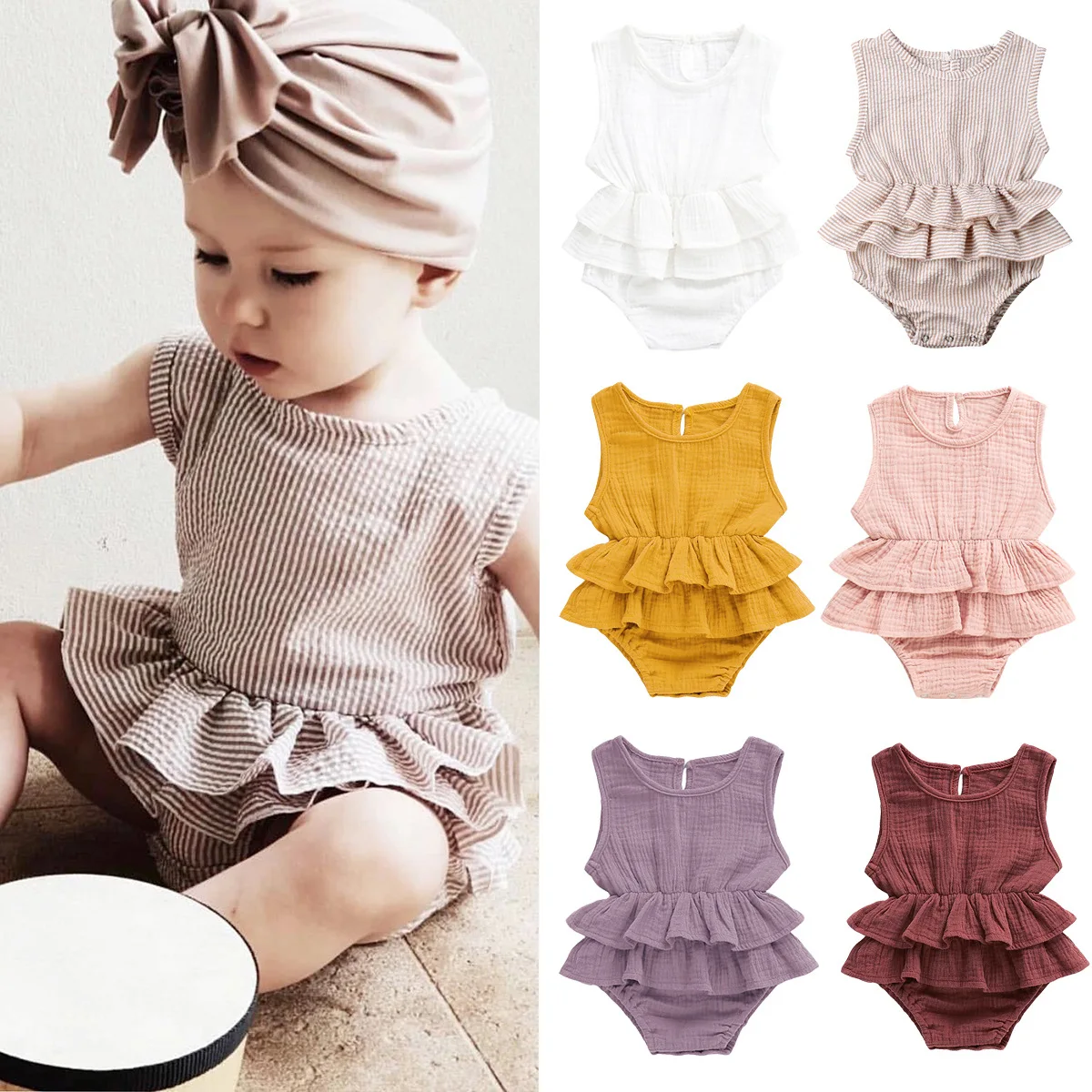 Four-color Triangle Romper Summer New Newborn Baby Girl Princess Style Romper Newborn Baby Boy Clothes Pajama Romper
Four-color Triangle Romper Summer New Newborn Baby Girl Princess Style Romper Newborn Baby Boy Clothes Pajama Romper