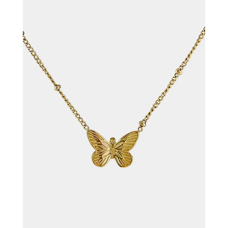 Peri'sbox Fashion Dainty Butterfly Pendant Necklace Stainless Steel Collar Necklaces 18 K Metal Jewelry Clavicle Party Gifts
Peri'sbox Fashion Dainty Butterfly Pendant Necklace Stainless Steel Collar Necklaces 18 K Metal Jewelry Clavicle Party Gifts