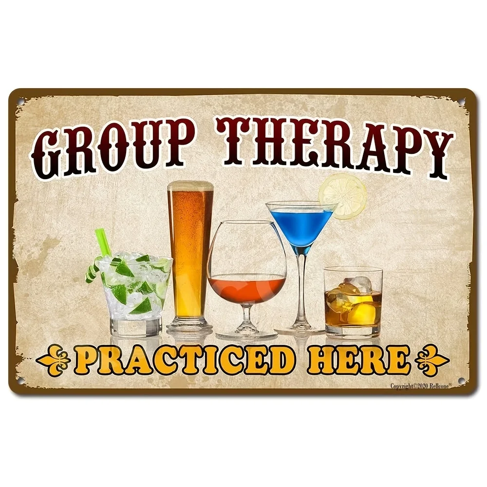 New Tin Sign, Group Therapy Wall Art Decor, Retro Vintage Kitchen Bedroom Bar Cafe Living Room Wall Decor Sign, 8*12in
New Tin Sign, Group Therapy Wall Art Decor, Retro Vintage Kitchen Bedroom Bar Cafe Living Room Wall Decor Sign, 8*12in