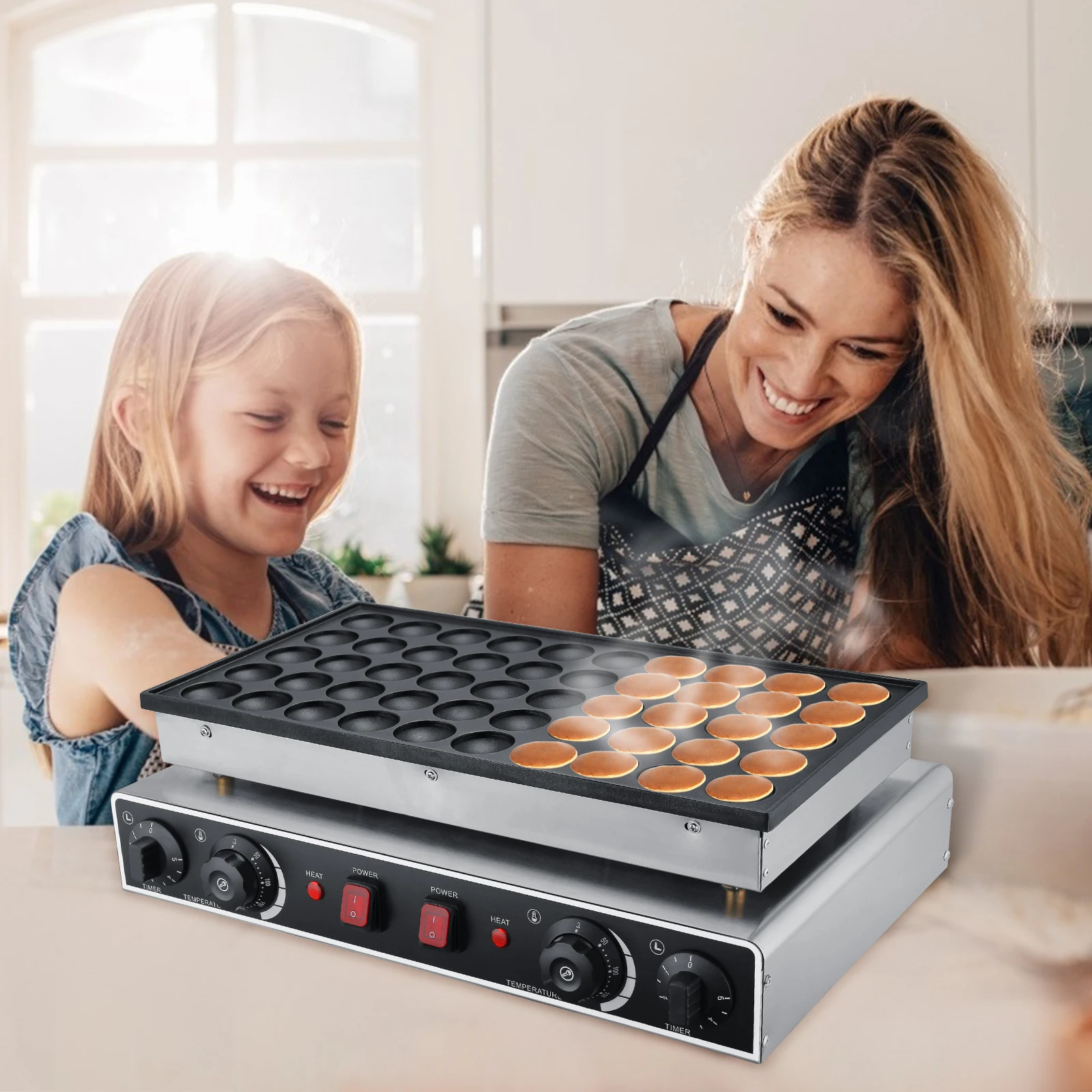 Electric Waffle Maker Nonstick Pancake Machine 50PCS Poffertje Mini Dutch Pancake Baking Pan Commercial Cooking Machine
Electric Waffle Maker Nonstick Pancake Machine 50PCS Poffertje Mini Dutch Pancake Baking Pan Commercial Cooking Machine