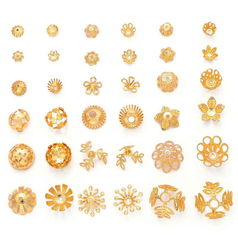 High Quality Brass Metal With 18K Gold Plated Beads Cap for Earring Bracelet Making DIY Jewelry Findings
High Quality Brass Metal With 18K Gold Plated Beads Cap for Earring Bracelet Making DIY Jewelry Findings