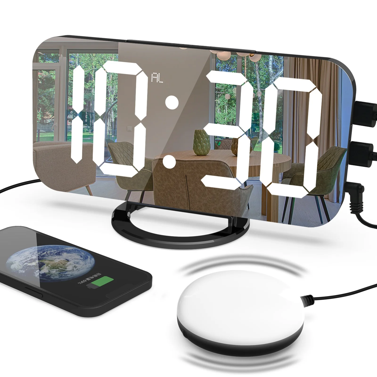 2022 New Digital Vibration Reminder Alarm Clock Large LED Mirror Night Light Electronic Clocks with Snooze USB Charge
2022 New Digital Vibration Reminder Alarm Clock Large LED Mirror Night Light Electronic Clocks with Snooze USB Charge