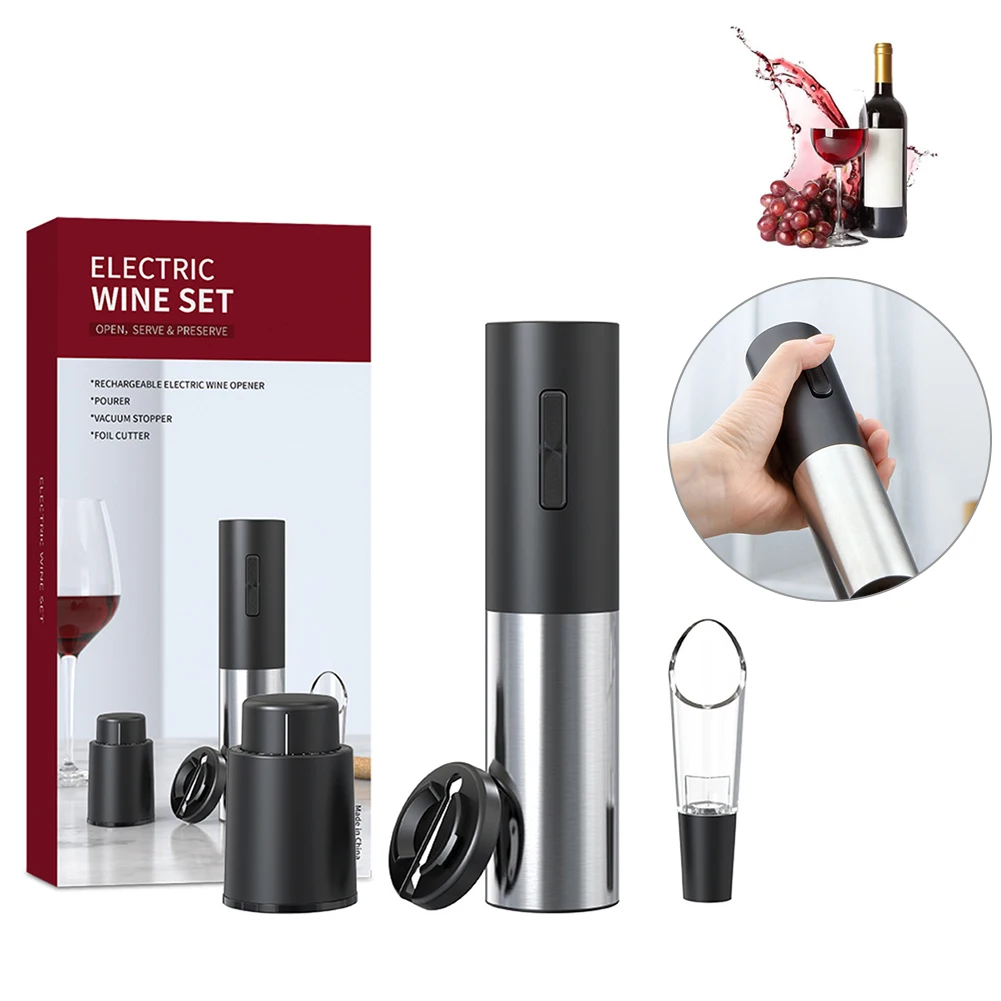 Automatic Red Wine Corkscrew Electric Wine Bottle Opener Foil Cutter Rechargeable Bottle Openers Kitchen Bar Accessories
Automatic Red Wine Corkscrew Electric Wine Bottle Opener Foil Cutter Rechargeable Bottle Openers Kitchen Bar Accessories