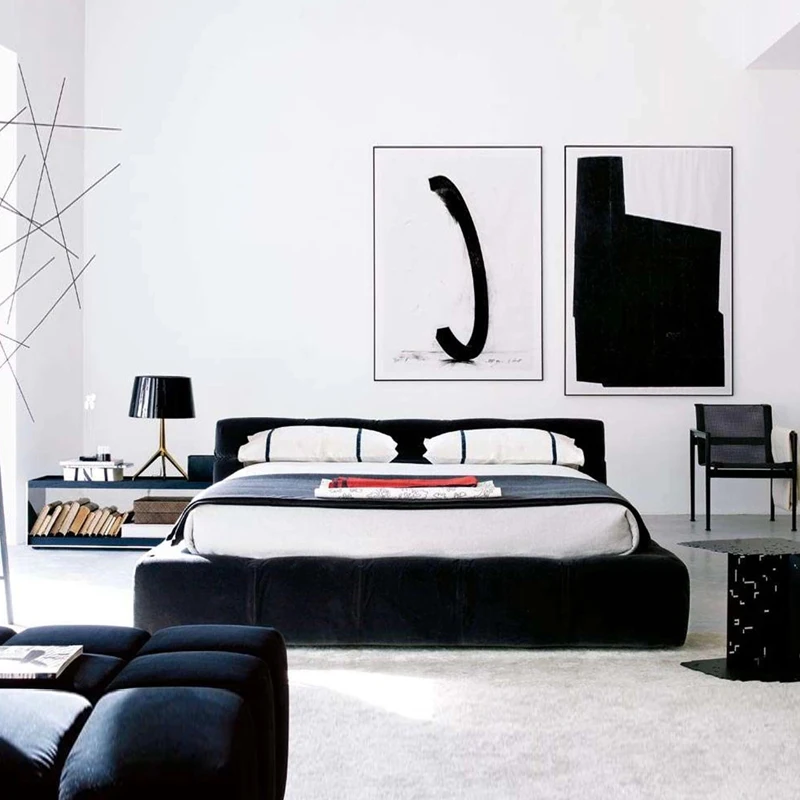 Italian minimalist master bedroom cloth bed 1.5 1.8m modern simple light luxury double bed tatami wedding bed
Italian minimalist master bedroom cloth bed 1.5 1.8m modern simple light luxury double bed tatami wedding bed