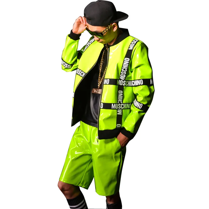 Костюм из пиджака и шорт для мужчин и женщин, лакированная кожа, лента, Сращивание, пальто в стиле хип-хоп, одежда для выступлений и ночных кл...
Костюм из пиджака и шорт для мужчин и женщин, лакированная кожа, лента, Сращивание, пальто в стиле хип-хоп, одежда для выступлений и ночных кл...