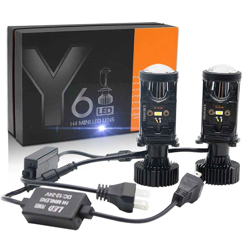 

YSY 2pcs H4 LED Mini Projector Lens Automobles Bulb 16000LM Conversion Kit Canbus Hi/Lo Beam Headlight 12V 24V RHD LHD Retrofits