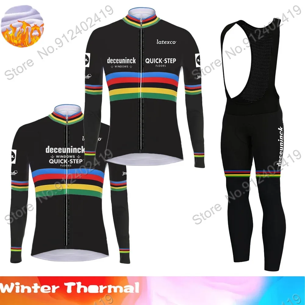 2021 Team Quick Step Champion Winter Men Cycling Jersey Set Cycling Clothing Long Sleeve MTB Bike Road Pants Bib Maillot Culotte 
2021 Team Quick Step Champion Winter Men Cycling Jersey Set Cycling Clothing Long Sleeve MTB Bike Road Pants Bib Maillot Culotte