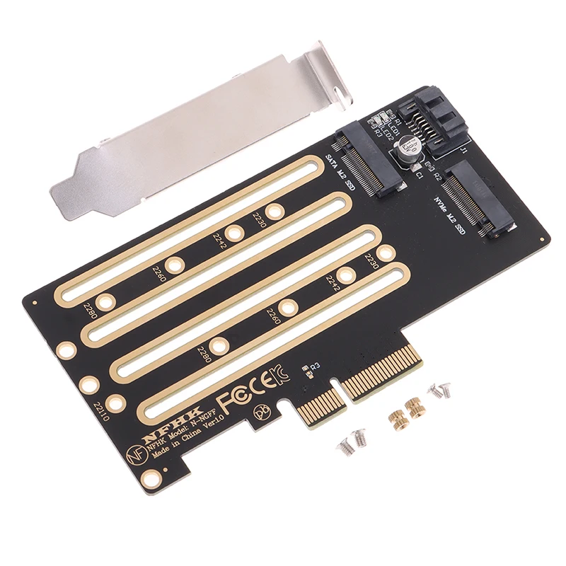 Nvme m.2 SSD to PCIe 3.0 4.0 x4 adapter card SATA m.2 SSD to SATA 2 IN 1 adapter card
Nvme m.2 SSD to PCIe 3.0 4.0 x4 adapter card SATA m.2 SSD to SATA 2 IN 1 adapter card