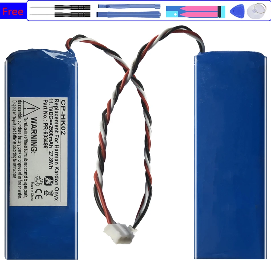 2500mAh Battery For Harman Kardon Onyx Li-polymer PR-633496 Batteria Li-polymer Batteries
2500mAh Battery For Harman Kardon Onyx Li-polymer PR-633496 Batteria Li-polymer Batteries