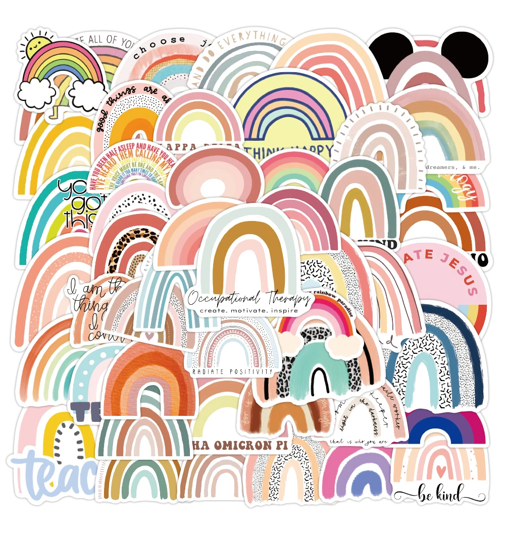 50Pcs Rainbow Small Fresh Graffiti Stickers Aesthetic Cute Waterproof Decorative For Luggage Car Computer Water Cup Decals Toys
50Pcs Rainbow Small Fresh Graffiti Stickers Aesthetic Cute Waterproof Decorative For Luggage Car Computer Water Cup Decals Toys