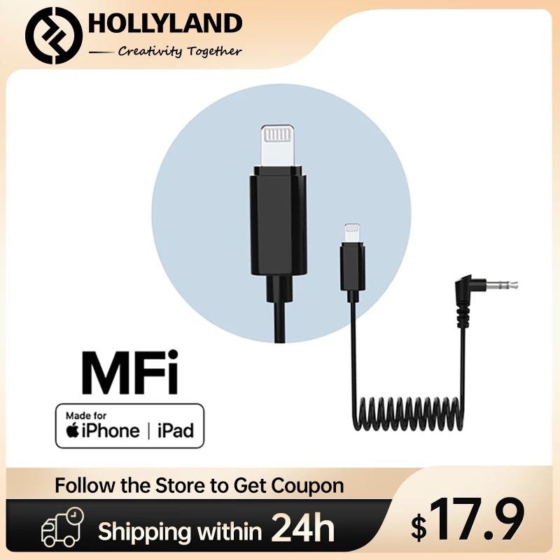 Hollyland Lark 150 Lark M1 3.5 mm TRS to Lightning Cable 3.5mm TRS to Type-C Cable
Hollyland Lark 150 Lark M1 3.5 mm TRS to Lightning Cable 3.5mm TRS to Type-C Cable