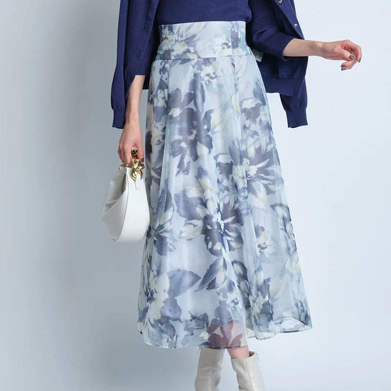 2022 High Waist Vintage Print Skirts Woman Elegant Sweet Floral Skirt Spring Office Lady Jupe Feminino Japan Style Summer 
2022 High Waist Vintage Print Skirts Woman Elegant Sweet Floral Skirt Spring Office Lady Jupe Feminino Japan Style Summer