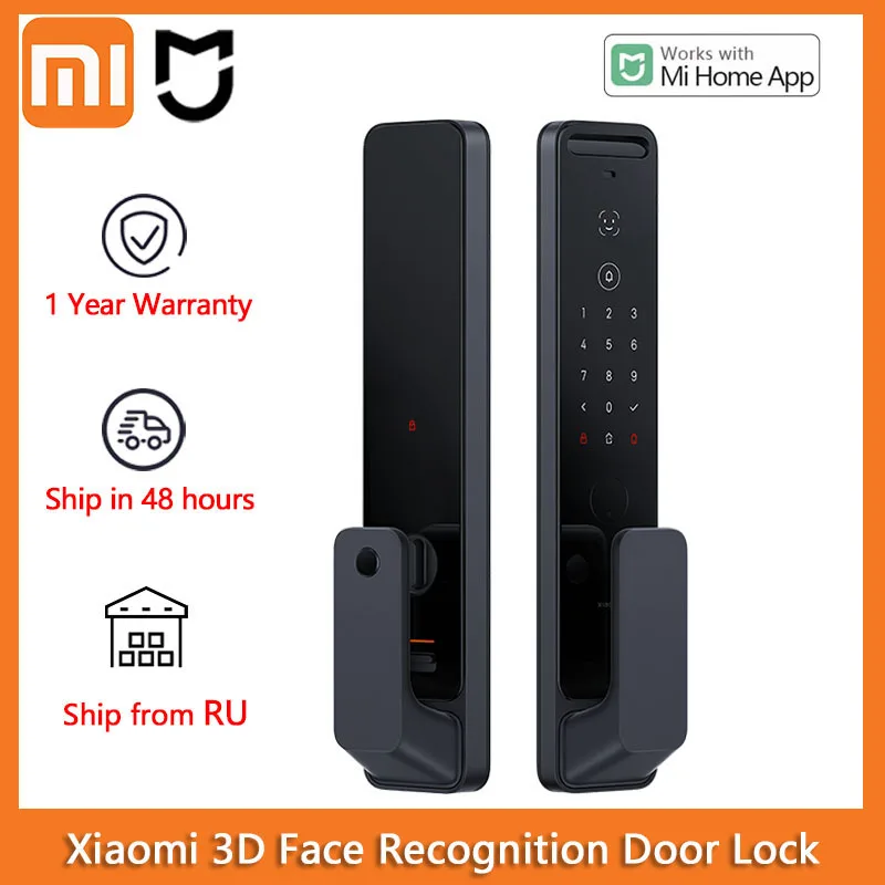 Original Xiaomi Smart 3D Face Recognition Door Lock 1S Unlock Face Fingerprint Bluetooth Password Unlock Work with Mi Home APP
Original Xiaomi Smart 3D Face Recognition Door Lock 1S Unlock Face Fingerprint Bluetooth Password Unlock Work with Mi Home APP