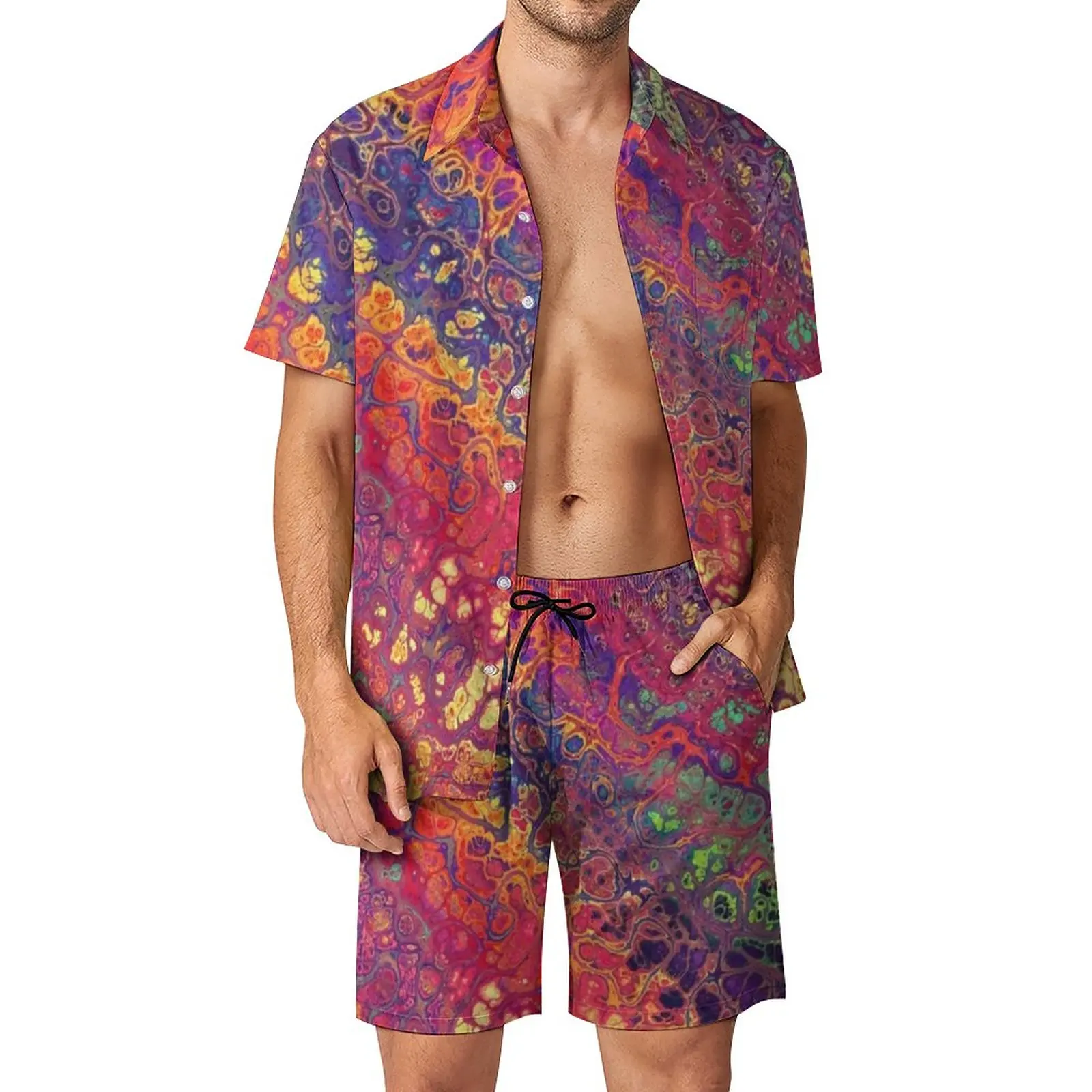 Marble Paint Splatter Men Sets Trippy Rainbow Print Casual Shorts Vacation Shirt Set Summer Retro Suit Short Sleeve Big Size
Marble Paint Splatter Men Sets Trippy Rainbow Print Casual Shorts Vacation Shirt Set Summer Retro Suit Short Sleeve Big Size