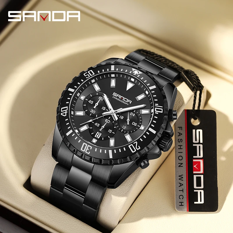Top Mens SANDA Brand Man Quartz Watch Stainless Steel Luxury Business Fashion Sports Waterproof Date Luminous Mens Wristwatch
Top Mens SANDA Brand Man Quartz Watch Stainless Steel Luxury Business Fashion Sports Waterproof Date Luminous Mens Wristwatch