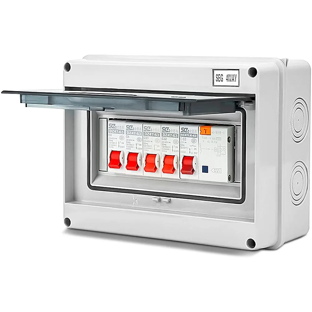 4 Way Garage Shed Camper Van Caravan Consumer Unit Fuse Box With RCD And 4 X MCB For Garages Workshops Caravans Outbuildings
4 Way Garage Shed Camper Van Caravan Consumer Unit Fuse Box With RCD And 4 X MCB For Garages Workshops Caravans Outbuildings