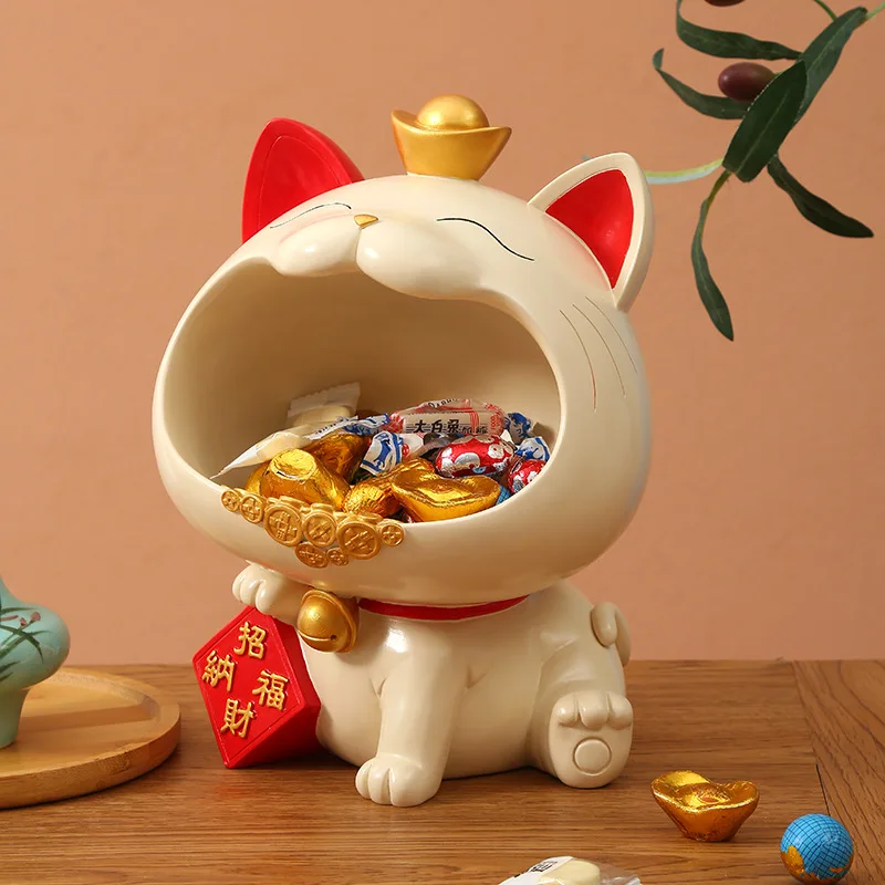 Maneki Neko Cute Tiger Figurine Storage Box Big Mouth Cat fortune cat Ornaments Animal State Key Candy Storage Basket Home Decor
Maneki Neko Cute Tiger Figurine Storage Box Big Mouth Cat fortune cat Ornaments Animal State Key Candy Storage Basket Home Decor