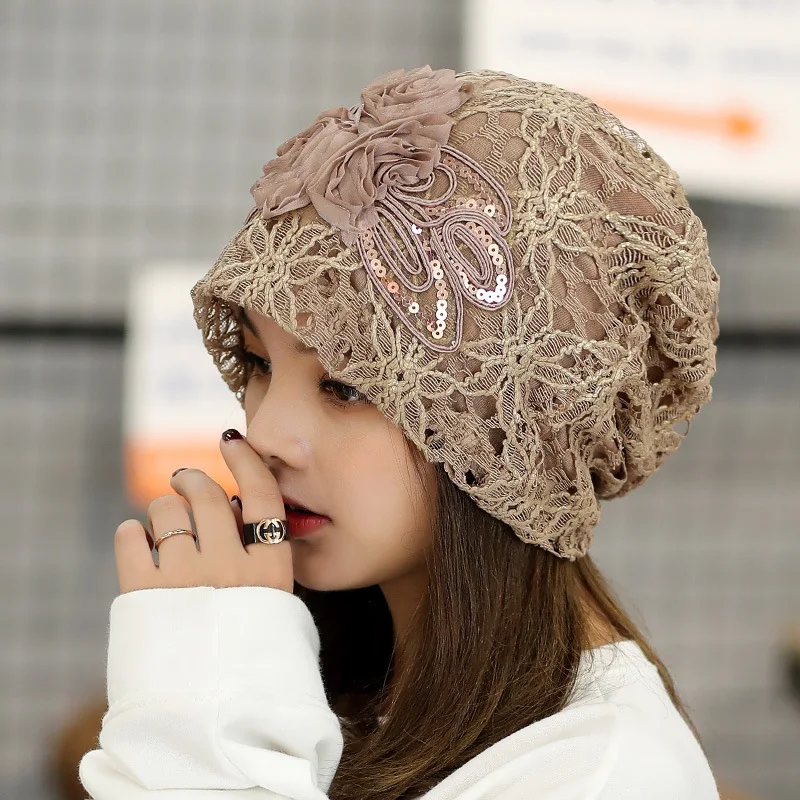 Gold Flower Lace Baggy Beanie Spring Autumn Knit Pile Cap Chic Floral Casual Women Beanies Skulliess Female Elegant Bonnet Hat
Gold Flower Lace Baggy Beanie Spring Autumn Knit Pile Cap Chic Floral Casual Women Beanies Skulliess Female Elegant Bonnet Hat