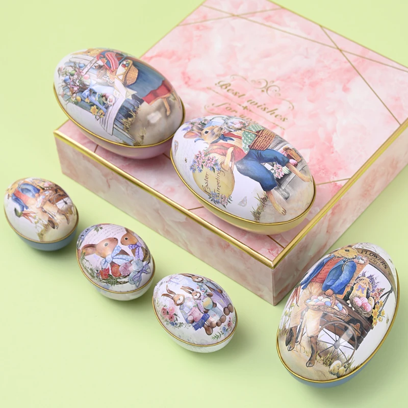 Easter Eggs Tinplate Box Easter Bunny Printing Boxes Party Decoration Children Gifts Color Cartoon Rabbit Tin Candy Eggshell
Easter Eggs Tinplate Box Easter Bunny Printing Boxes Party Decoration Children Gifts Color Cartoon Rabbit Tin Candy Eggshell