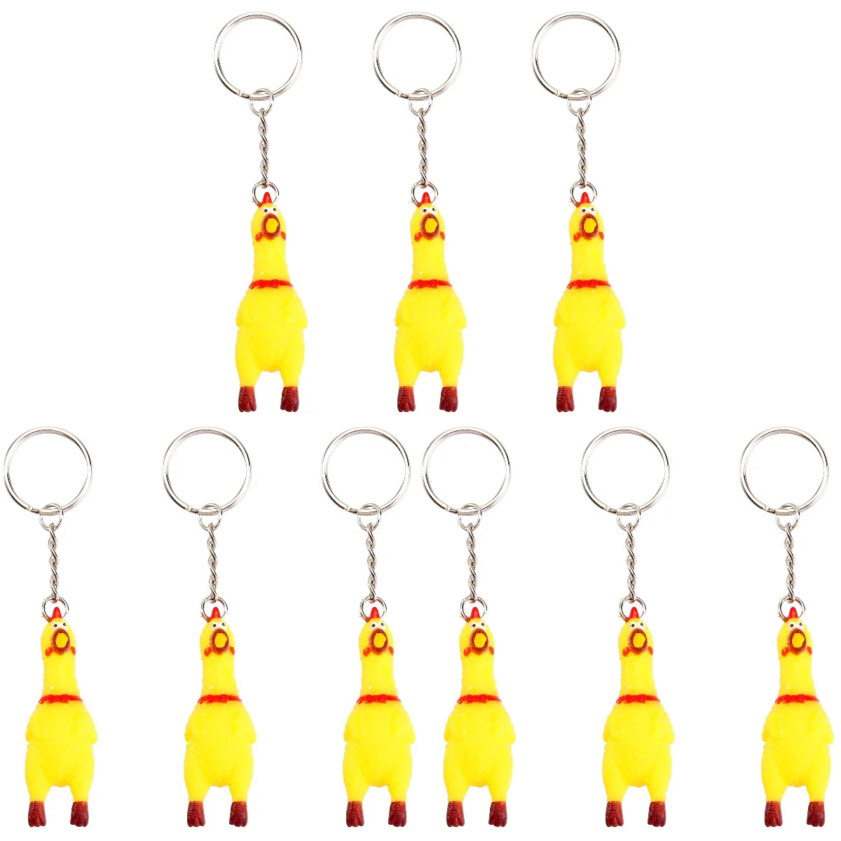 9 Packs Squeeze Screaming Chicken Keychain Funny Yellow Squeaking Chicken Pendant for Keys Bags Phones
9 Packs Squeeze Screaming Chicken Keychain Funny Yellow Squeaking Chicken Pendant for Keys Bags Phones