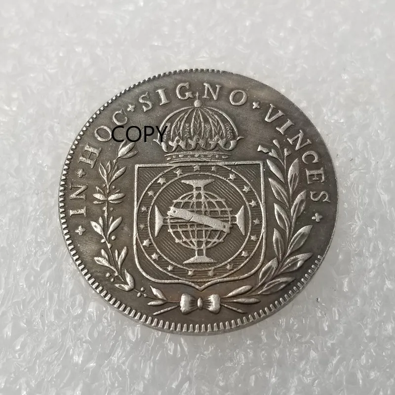 Brazil 1833 Silver Plated Commemorative Collector Coin Gift Lucky Challenge Coin COPY COIN
Brazil 1833 Silver Plated Commemorative Collector Coin Gift Lucky Challenge Coin COPY COIN