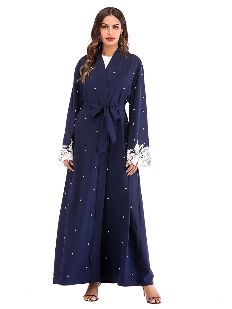 Arab Muslim Abaya Dress Moroccan Kaftan Caftan Jubah Lace Beading Lace-up Abayas Women Islamic Clothing Long Robe Hijab Jubah
Arab Muslim Abaya Dress Moroccan Kaftan Caftan Jubah Lace Beading Lace-up Abayas Women Islamic Clothing Long Robe Hijab Jubah