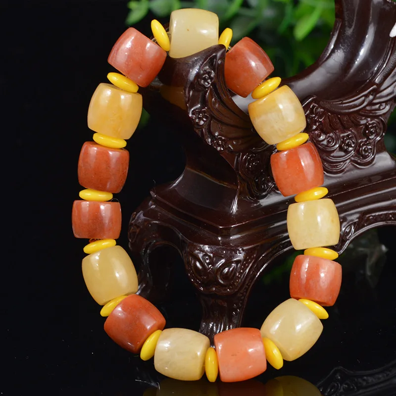 1pc Natural Xinjiang Gold Jade 12mm Bucket Beads Elastic Bracelet Diy Fashion Hand Knitted Amulet Gifts Women Luck Jewellery
1pc Natural Xinjiang Gold Jade 12mm Bucket Beads Elastic Bracelet Diy Fashion Hand Knitted Amulet Gifts Women Luck Jewellery