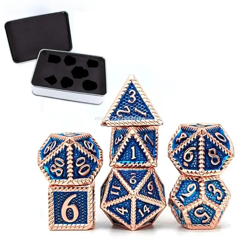 7Pcs Various Shapes Different Number of Faces Educational Toys Digital Number Metal Dice with Box For Party Family Games
7Pcs Various Shapes Different Number of Faces Educational Toys Digital Number Metal Dice with Box For Party Family Games