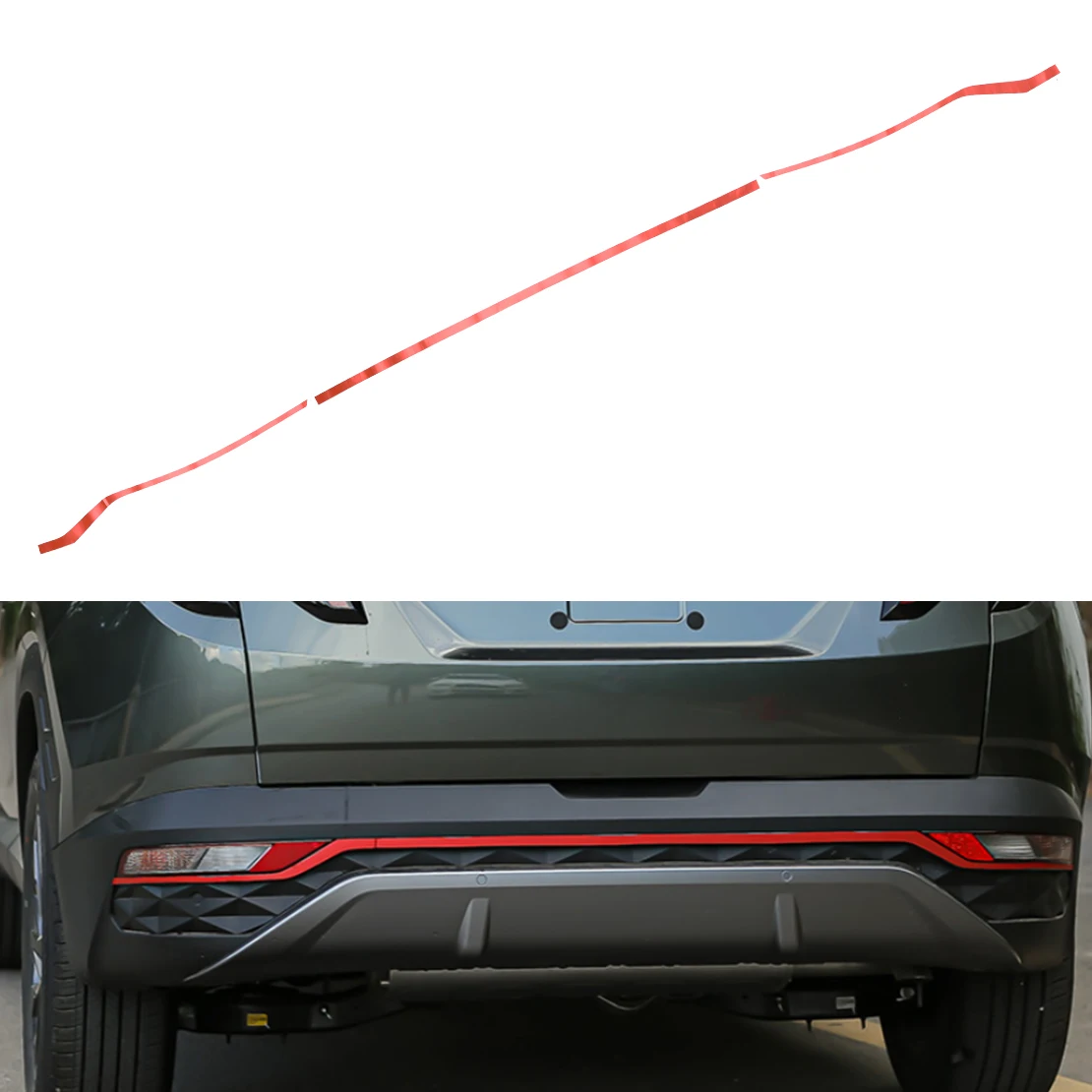 Red Vinyl Car Rear Bumper Fog Lamp Light Strip Trim Waterproof Sticker Fit for Hyundai Tucson 2022 2023
Red Vinyl Car Rear Bumper Fog Lamp Light Strip Trim Waterproof Sticker Fit for Hyundai Tucson 2022 2023