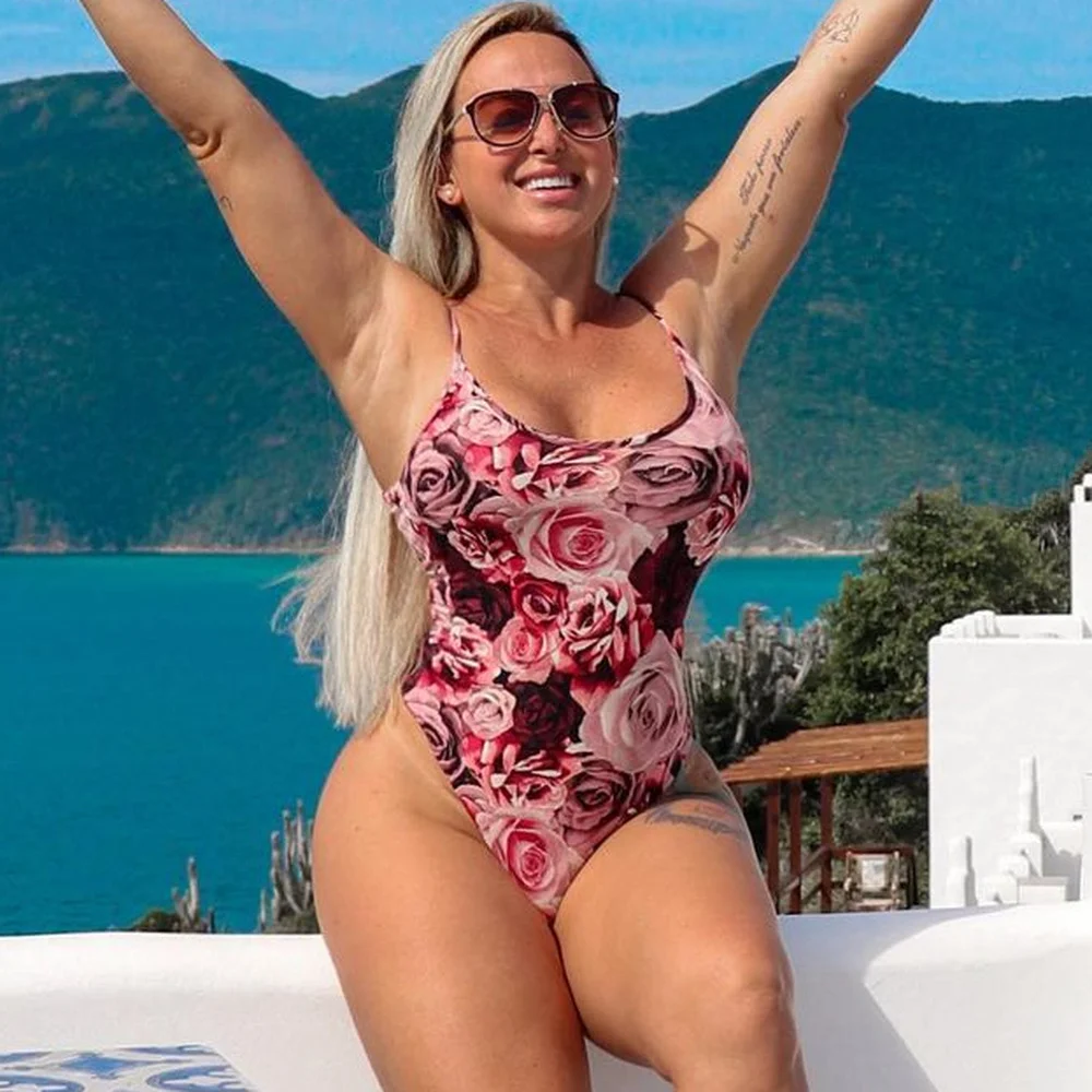 Floral Print Monokini Sexy One Piece Swimsuit Rose Bodysuit Women Swimwear 2022 New Bathing Suit High Rise Cut Swim Wear Bather
Floral Print Monokini Sexy One Piece Swimsuit Rose Bodysuit Women Swimwear 2022 New Bathing Suit High Rise Cut Swim Wear Bather