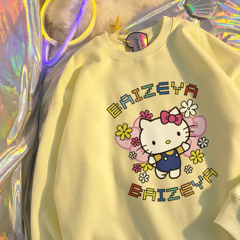 Милый свитер Sanrio Hello Kittys, милый зимний плюшевый свитер с принтом аниме, утепленное пальто с круглым вырезом, топ для девушек, Рождественский ...
Милый свитер Sanrio Hello Kittys, милый зимний плюшевый свитер с принтом аниме, утепленное пальто с круглым вырезом, топ для девушек, Рождественский ...