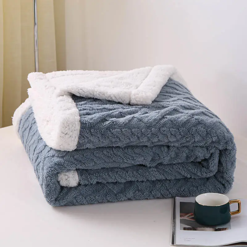 

Фланелевое Флисовое одеяло Bonenjoy синего цвета для кровати, толстый мягкий флисовый плед кораллового цвета для дивана, зимнее теплое одеяло