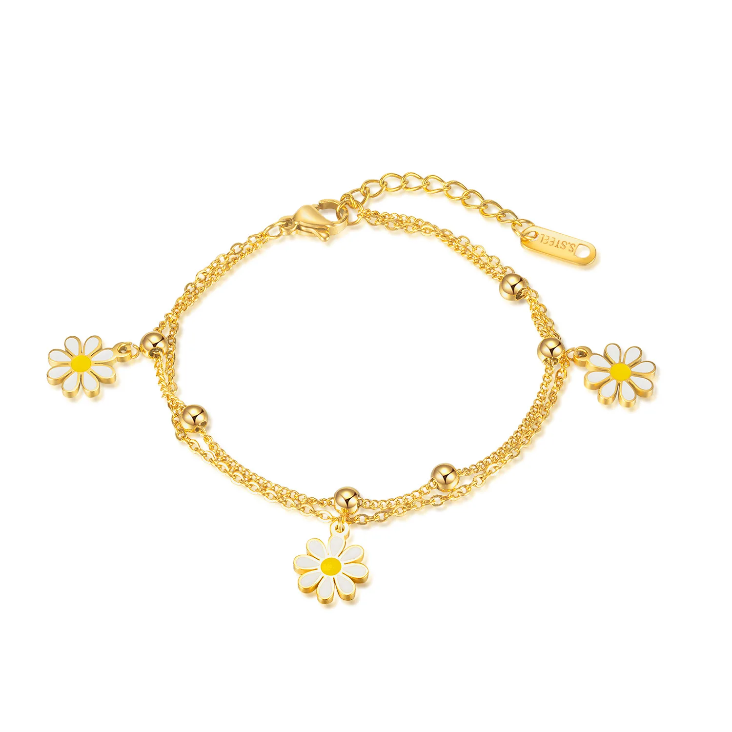 Dropshipping Jewelry Wholesale Fashion Little Daisy Stainless Steel Bracelet Sunflower Girlfriends Bracelet
Dropshipping Jewelry Wholesale Fashion Little Daisy Stainless Steel Bracelet Sunflower Girlfriends Bracelet