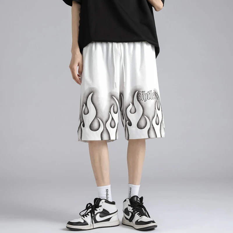 Retro Flame Print Shorts Men Teenager Basketball Sports Loose Shorts Male 2022 Summer Designer High Street Drawstring Shorts
Retro Flame Print Shorts Men Teenager Basketball Sports Loose Shorts Male 2022 Summer Designer High Street Drawstring Shorts