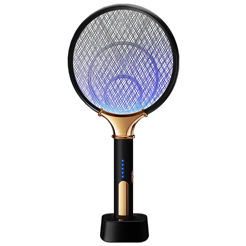 Электрическая летающая лопатка для убийства насекомых с УФ-светом, заряжаемая через USB, с светодиодной лампой, ловушкой для комаров, анти-насекомыми и уничтожителем насекомых.