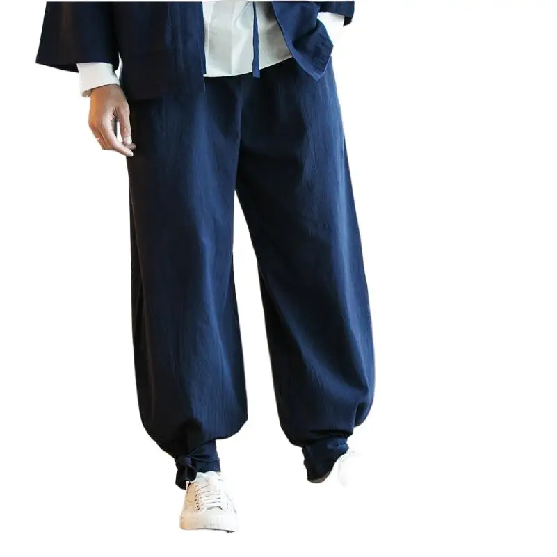 2023 Summer Autumn Men Long Pants Japan Style Cotton Linen Loose Wide Leg Pants Drawstring On Bottoms Trousers Plus Size M-7XL 
2023 Summer Autumn Men Long Pants Japan Style Cotton Linen Loose Wide Leg Pants Drawstring On Bottoms Trousers Plus Size M-7XL